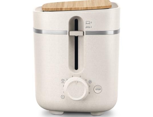 👉 Nachhaltiger Toaster Eco Edition, 2 Toastschlitze, 8 Bräunungsstufen, mit Brötchenaufsatz & Auftaufunktion, Seidenweiß-Matt