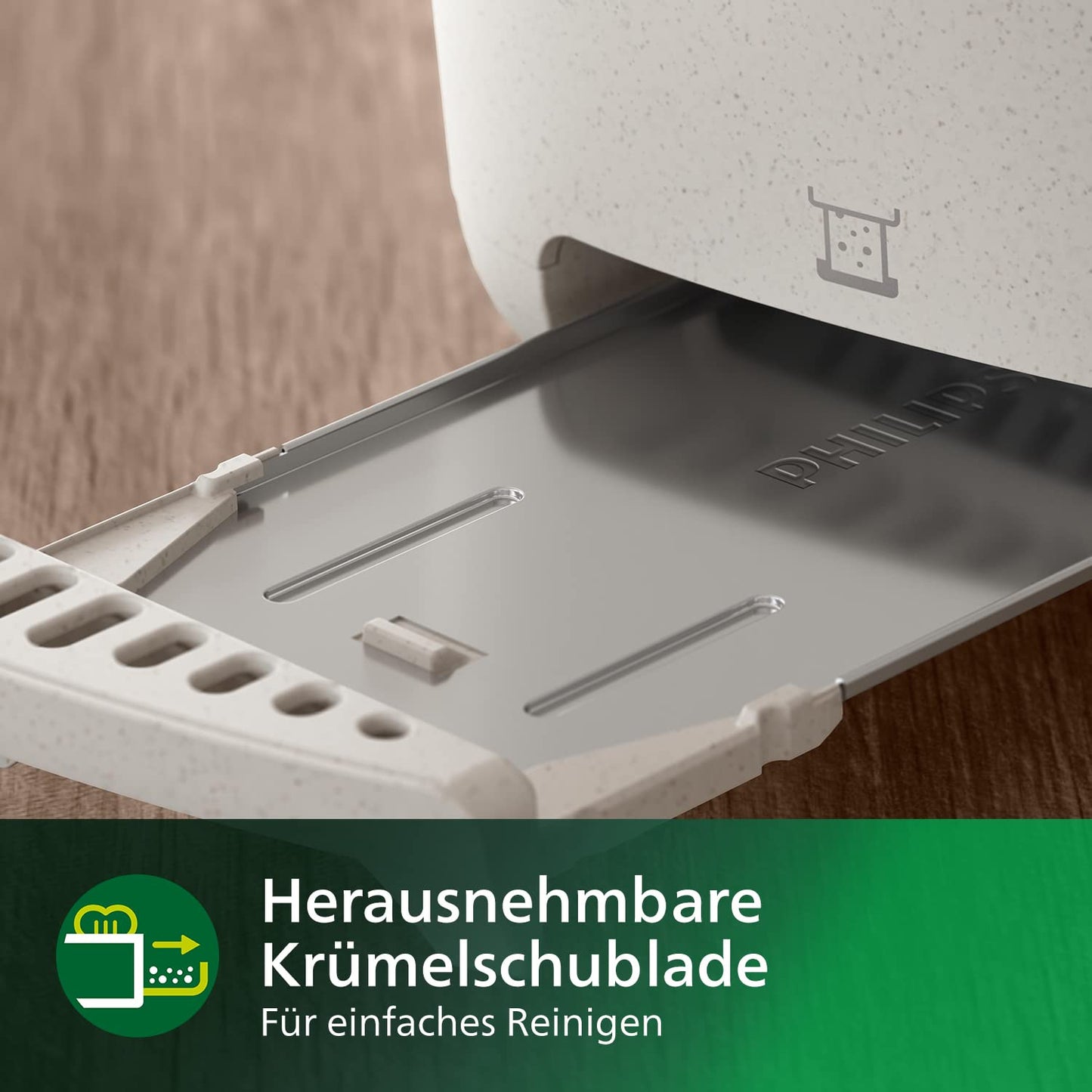 👉 Nachhaltiger Toaster Eco Edition, 2 Toastschlitze, 8 Bräunungsstufen, mit Brötchenaufsatz & Auftaufunktion, Seidenweiß-Matt